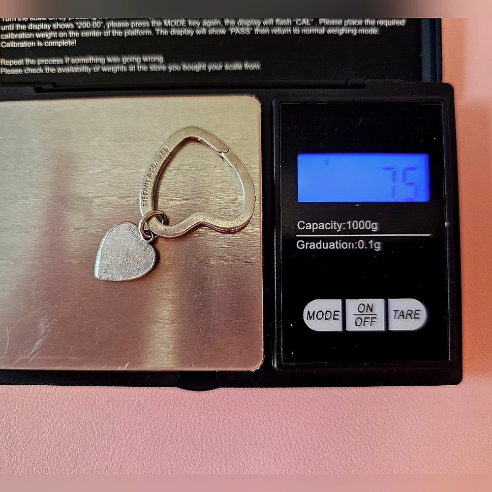 💖 Tiffany & Co. Sterling Silver 925 Heart Key Ring & Vintage Heart Charm 💖 - Picture 9 of 13